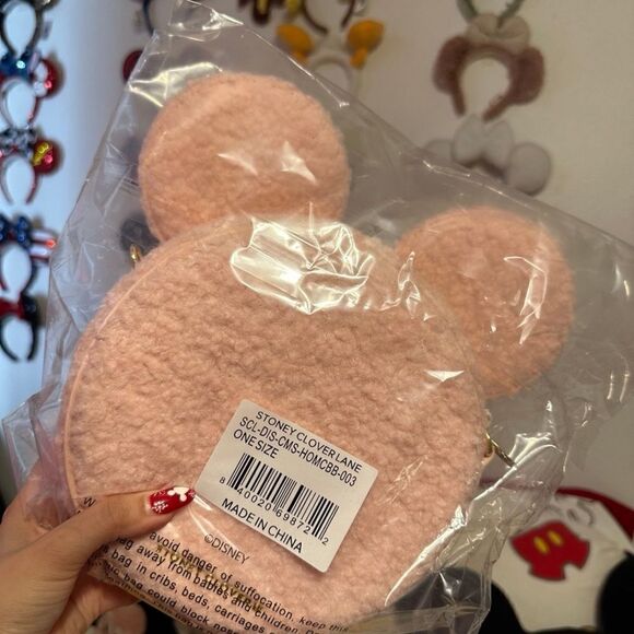 NWT Stoney Clover Lane Mickey Mouse Pink Crossbody Bag Sherpa Disney Retired - Picture 10 of 10